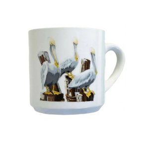 Vintage Pelican Birds Mug Coffee Cup 12oz Bird Lover Gift